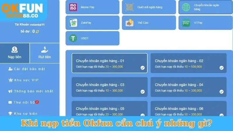 Hướng Dẫn Nạp Tiền Okfun Siêu Tốc, Nhận Thưởng Ngay - ZEMALI.CLUB