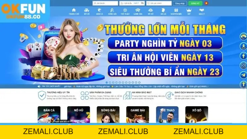 OKFUN TRH 🎖️ Phúc Hợp Cá Độ Thể Thao okfun.com, Tải Ap +888 - ZEMALI.CLUB